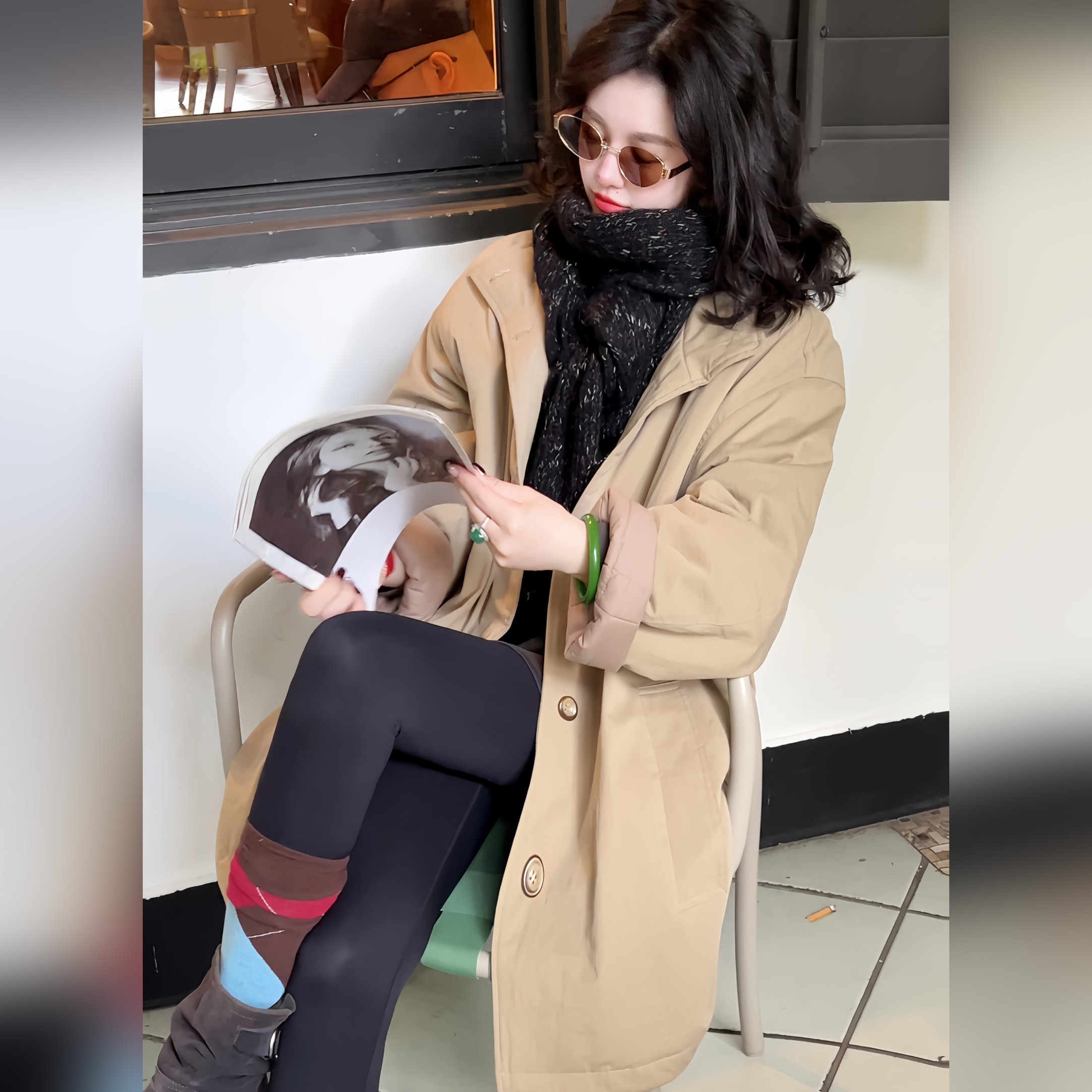 无品牌中长款老钱风宽松