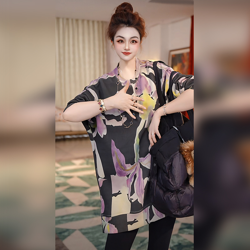 时尚高档气质休闲上衣印花卫衣