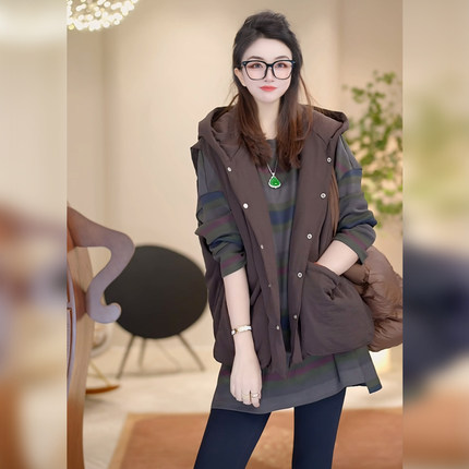 【Linda姐高端线】秋冬时髦高档复古外搭背心马甲马夹AW4WMJ0235