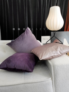 RYKALYSS复古法式 紫色红丝绒黑丝绒抱枕沙发靠枕方枕