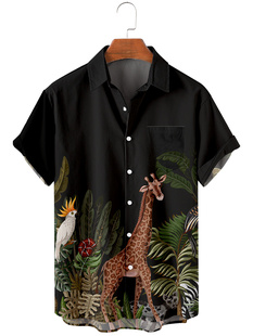 Palm Shirts Digitally Printed Elements Men Leaf