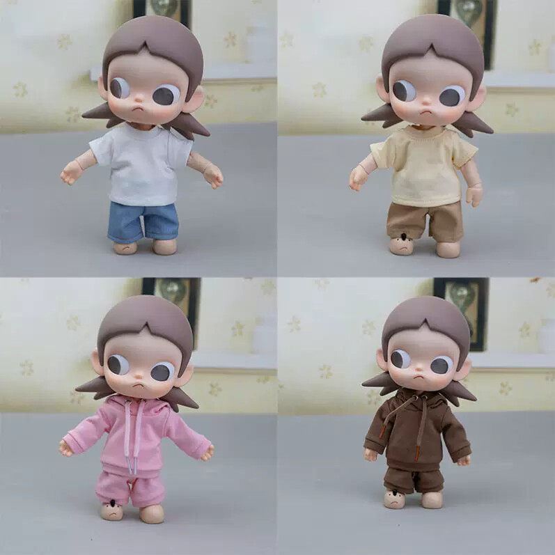 姐娃衣BJD1/8娃娃关节玩偶衣服t恤牛仔裤子连帽卫衣套装