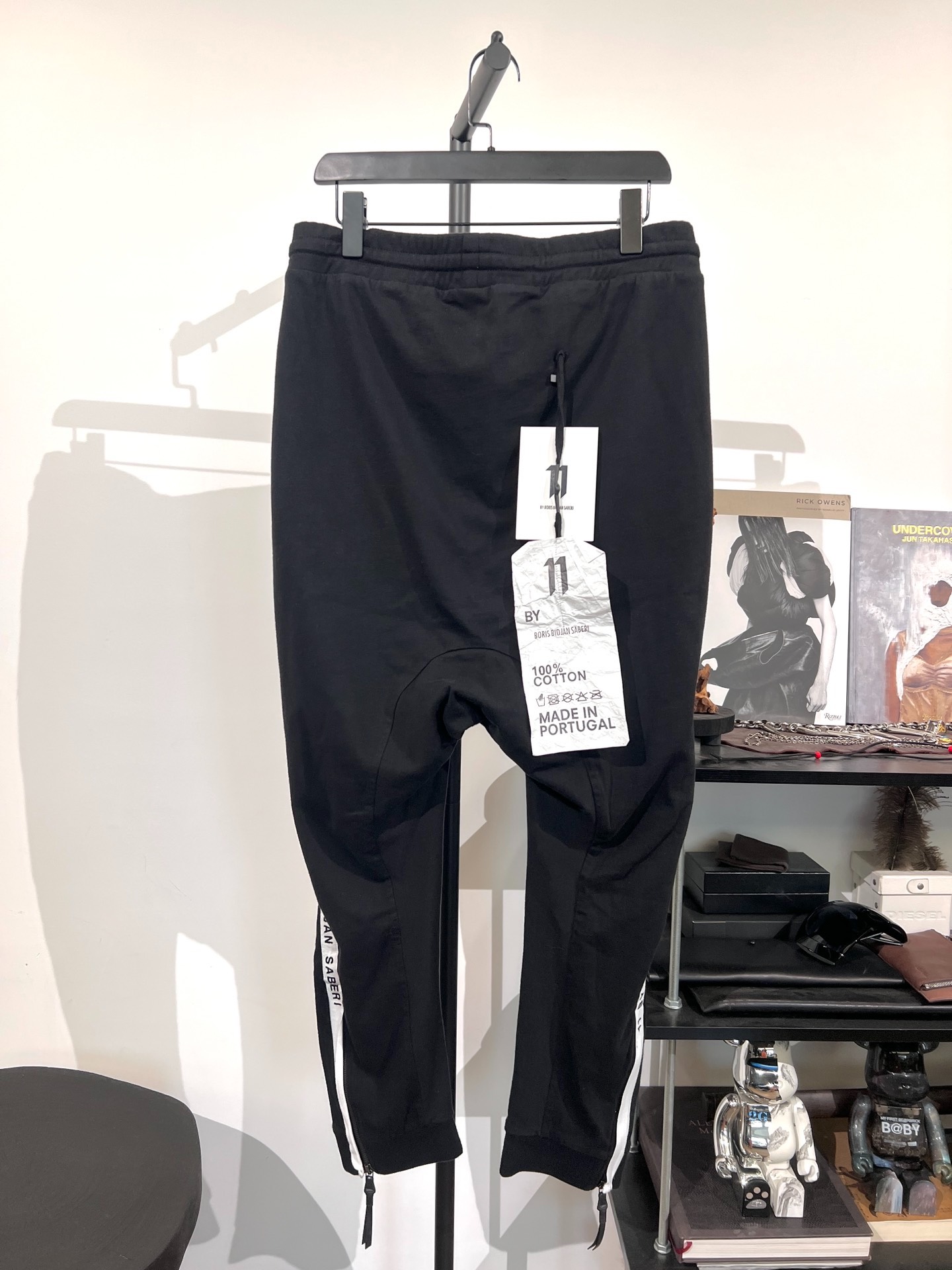 BBS 11 Embroidered Black Sweatpants — front