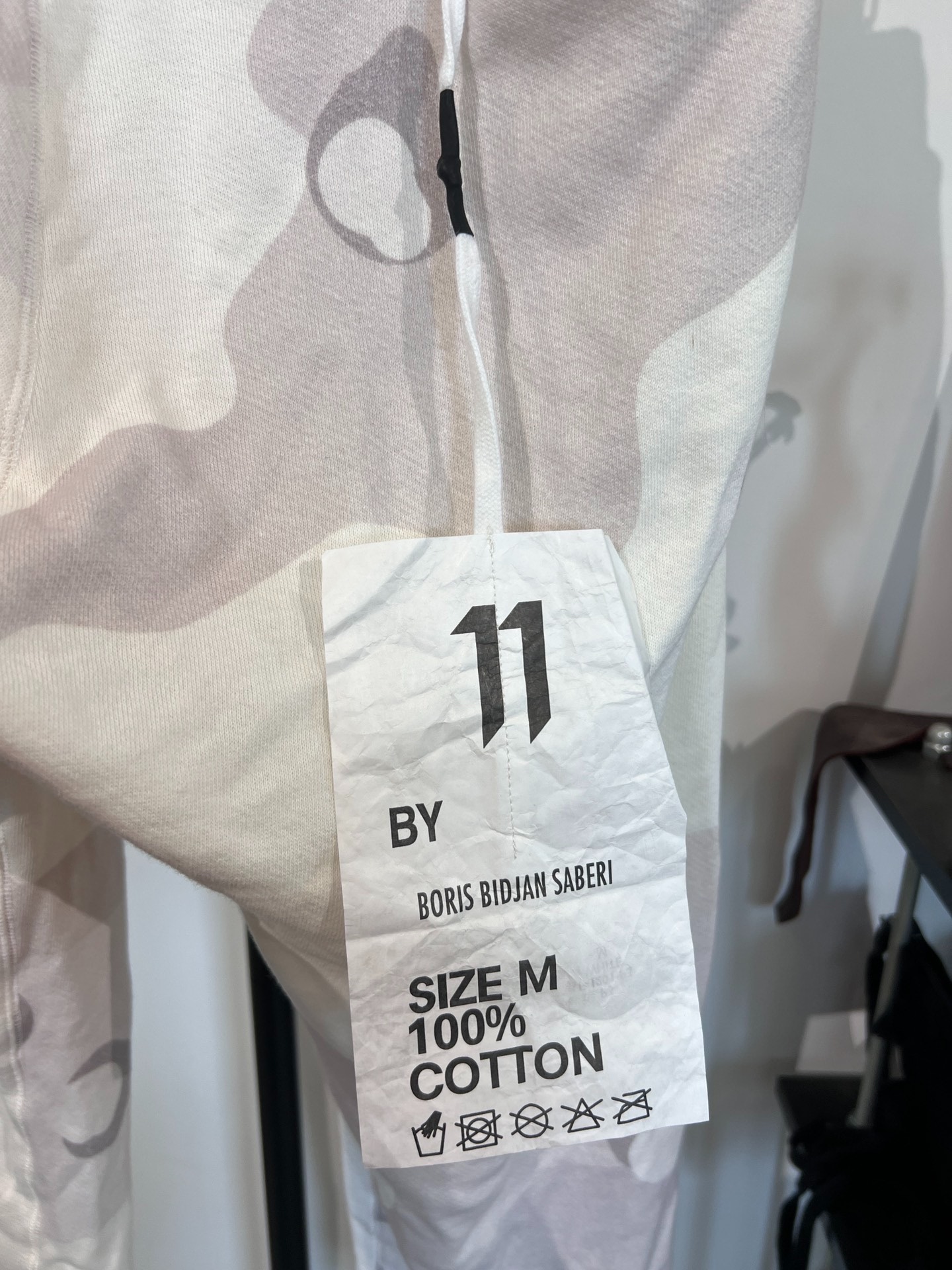 Boris Bidjan Saberi 11by bbs P3F Camo Cargo Sweatpants — label