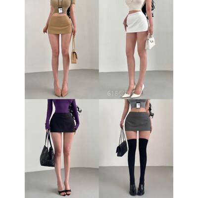 YoungGirlDay御姐纯欲性感低腰带安全裤防走光西装半身裙包臀短裙