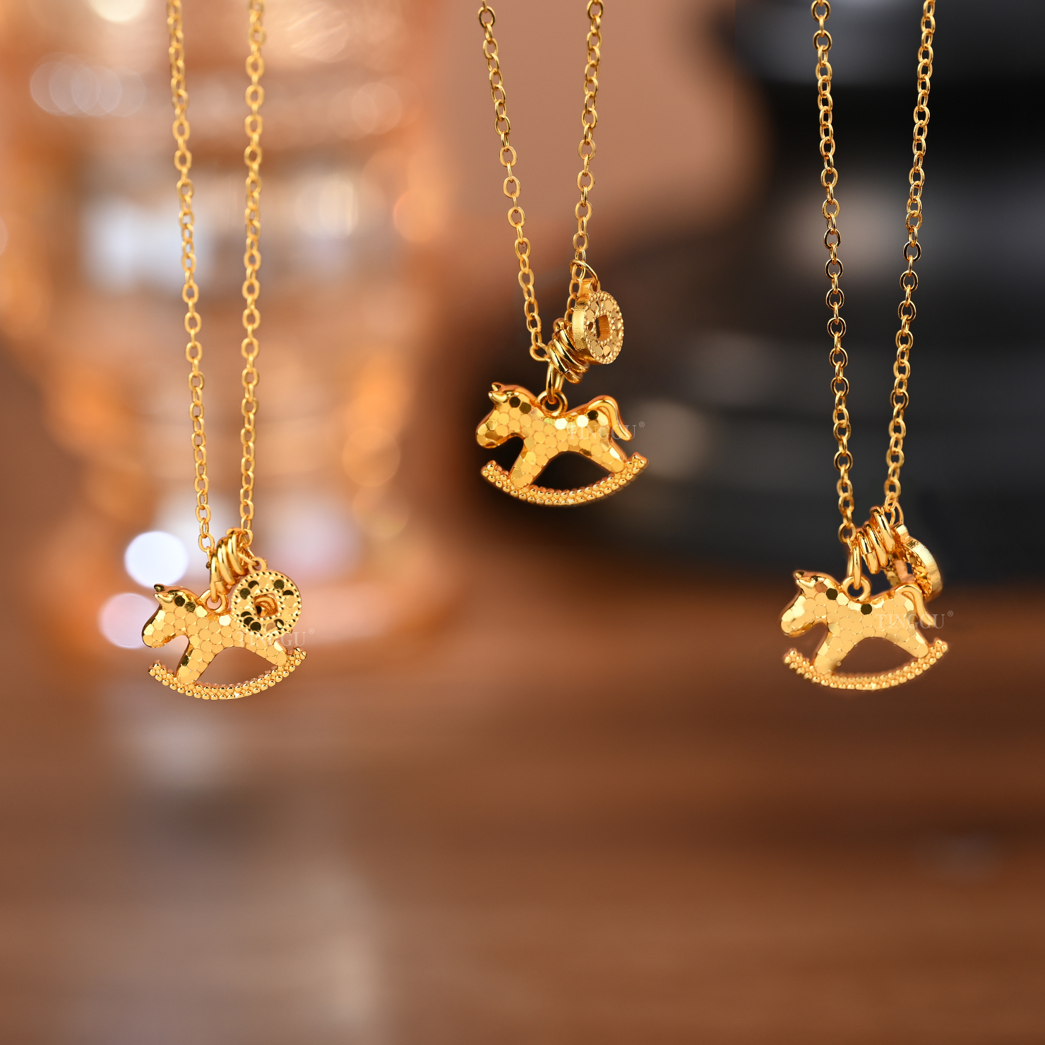 马上有钱项链毛衣本命年锁骨链