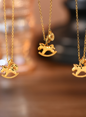 马上有钱项链毛衣本命年锁骨链