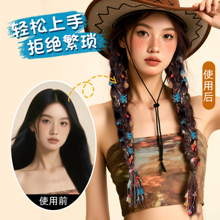 民族风美拉德发绳牛仔辣妹个性扎脏辫子彩绳藏族成人儿童绑发带饰