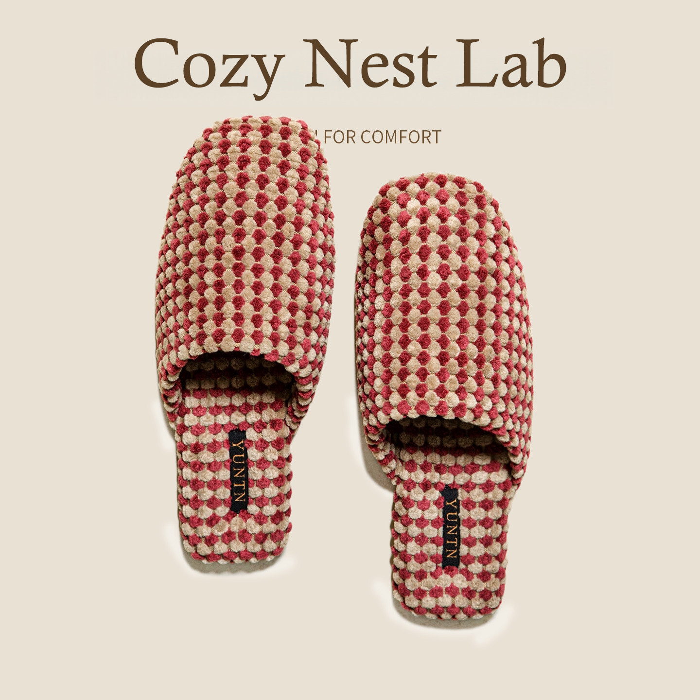 新款居家保暖高级感棉拖鞋秋冬季