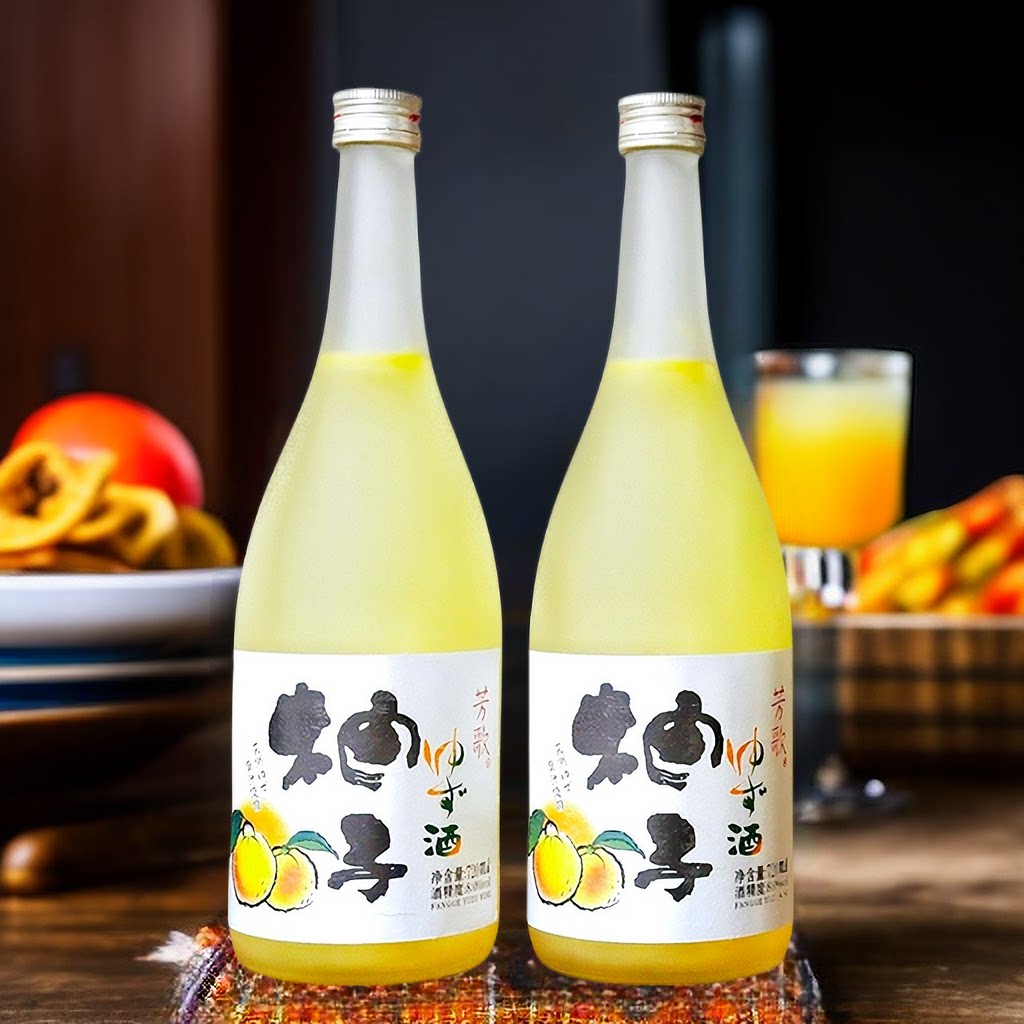 芳歌柚子酒果酒 日式女士低度微醺水果酒 高颜值低度甜酒 利口酒