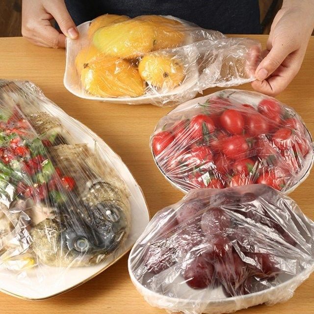 50/100pcs food grade cling film kitchen supplies reusable cl