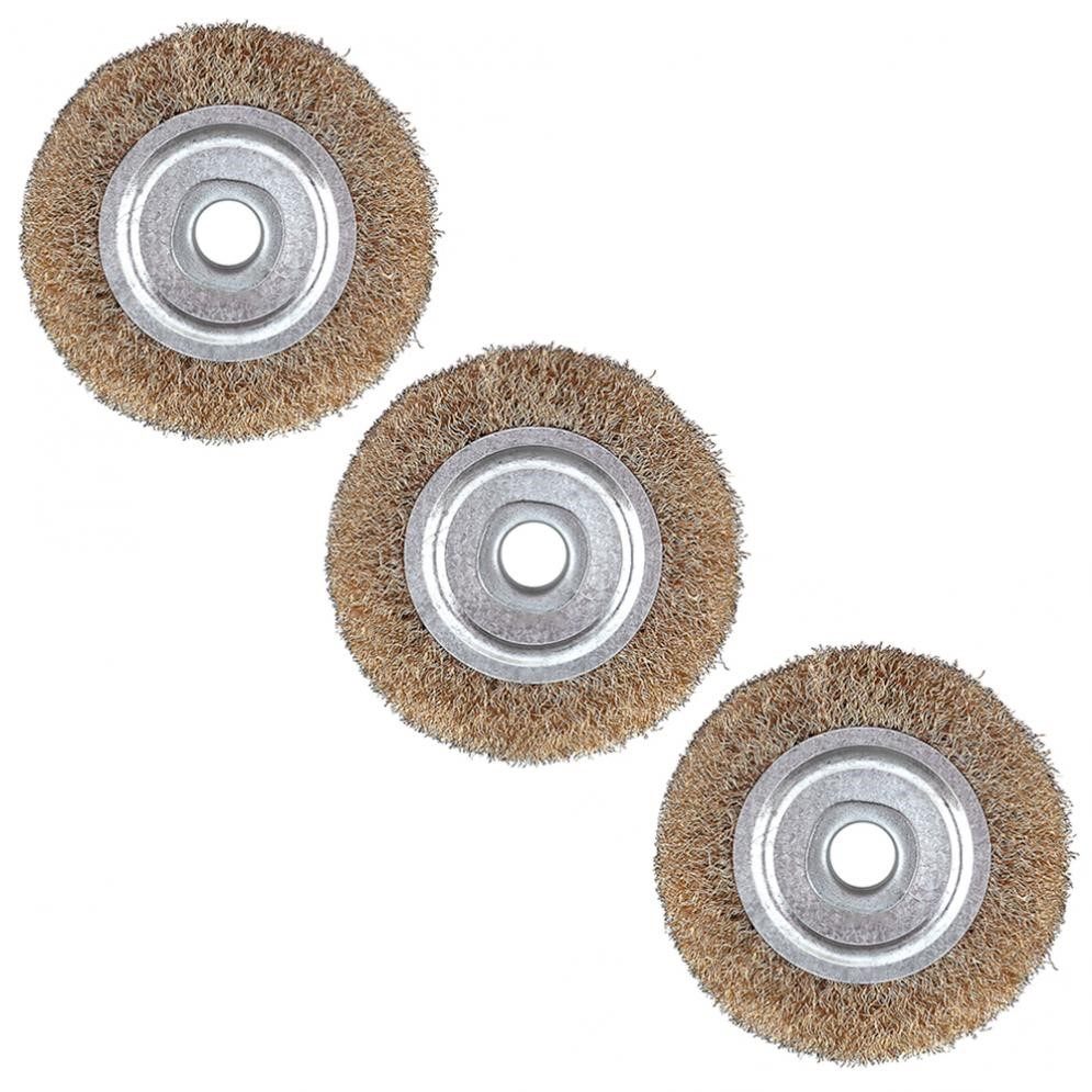 wire polishing wheel 3pcs/lot  100mm coppering steel wire po