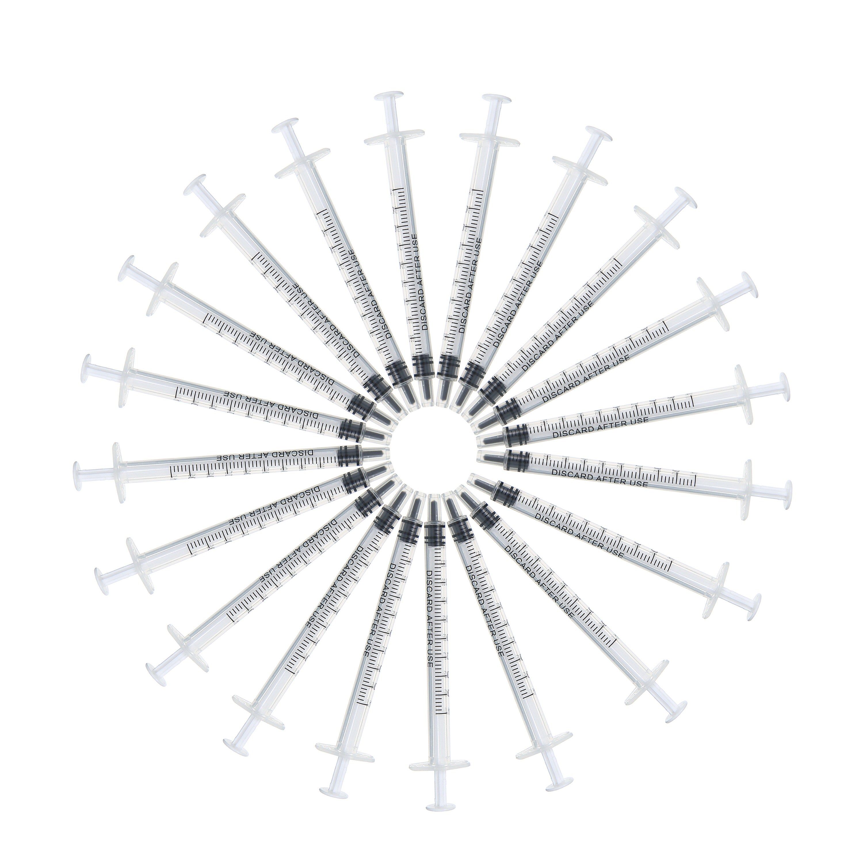 new 20pcs 1ml plastic disposable injector syringe 适用于 ref