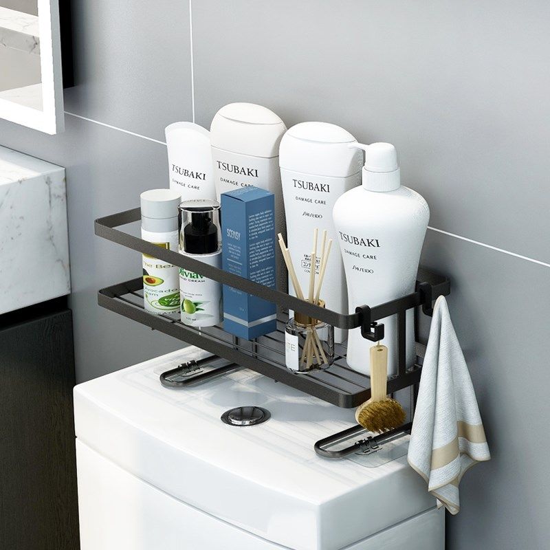 toilet closestool shelf hanging from punching bathroom