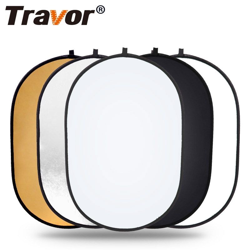 travor 60x90cm collapsible reflector oval  5 in 1 multi disc