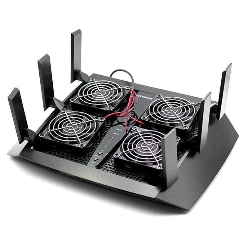 r8000 asus rt-ac5300 router cooling fan usb radiator fan