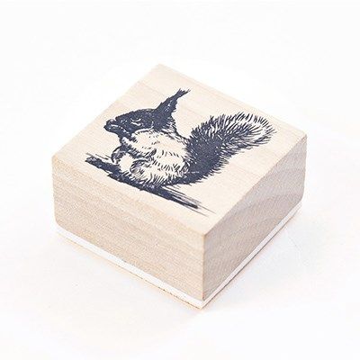 est animal series wood stamp owl squirrel wooden rubber stam