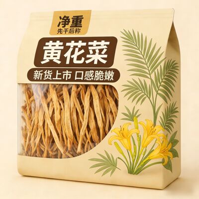新货无熏硫农家金针菜干货煲汤