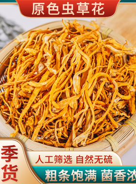 【净重无干燥剂】虫草花煲汤干货孢子头菌菇正品新鲜煲汤商用批发