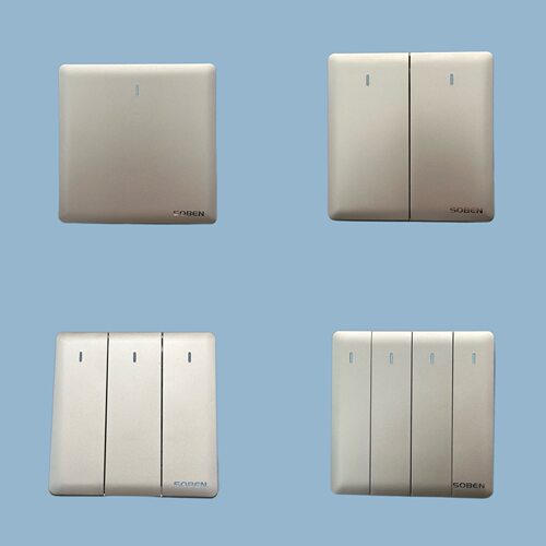 松本X1金色86型开关插座面板