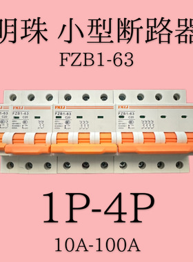 佛明珠江-小型断路器FZB1-63 1P2P3P4P（10A-125A）