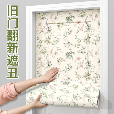门贴纸高级感木门翻新自粘整张门贴改色贴膜旧门遮丑改造壁纸全包