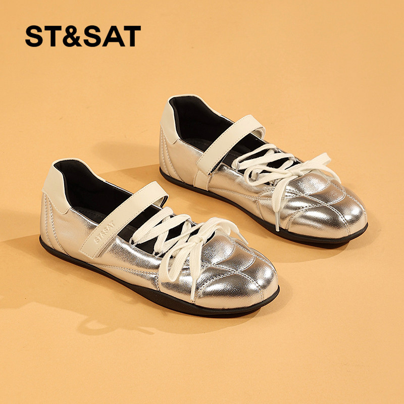 星期六女鞋2025春季新品2.5CM平底芭蕾舞鞋橡胶软底平底德训鞋轻,女鞋,德训鞋,淘宝优惠券,粉丝福利购,淘宝优惠卷