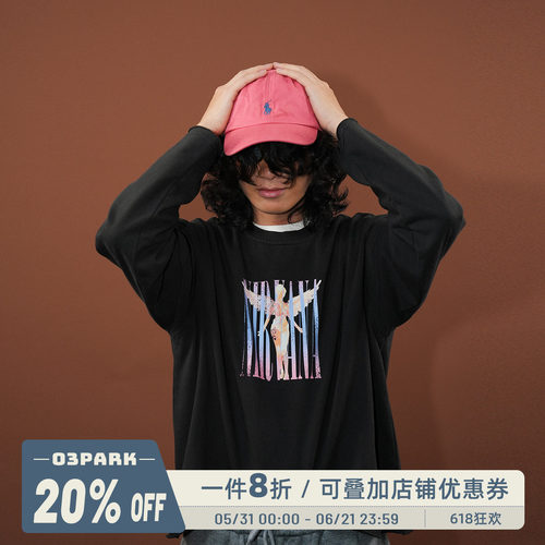 O3PARK复古涅槃印花短款卫衣