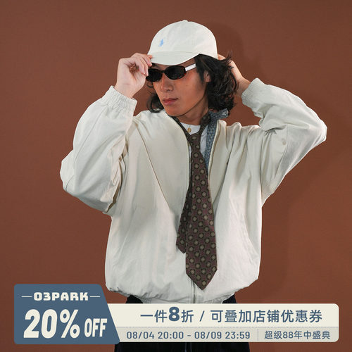 O3PARK复古惠林顿夹克