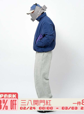 O3PARK重磅纯色运动休闲裤男冬季可调节束脚宽松百搭弯刀裤卫裤