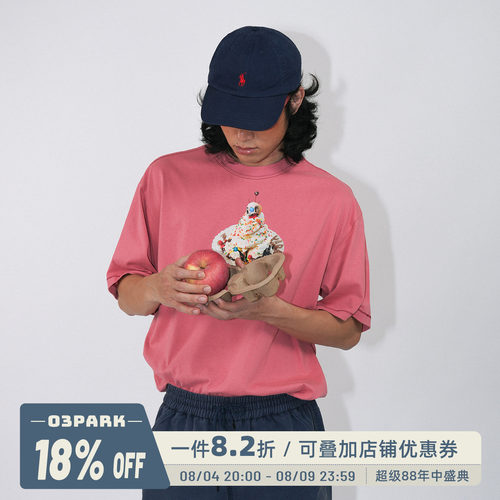 O3PARK奶油蛋糕短袖T恤