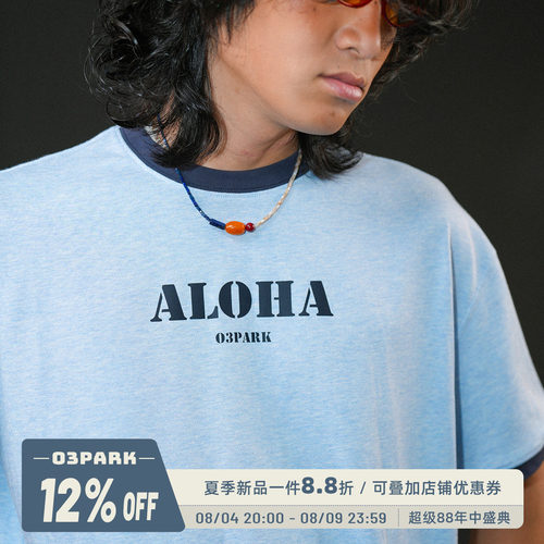 O3PARK莫代尔速干ALOHAT恤