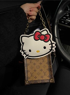 ININ创意敞口钥匙包抽拉式卡通可爱大容量抽带式通用电动车汽车钥