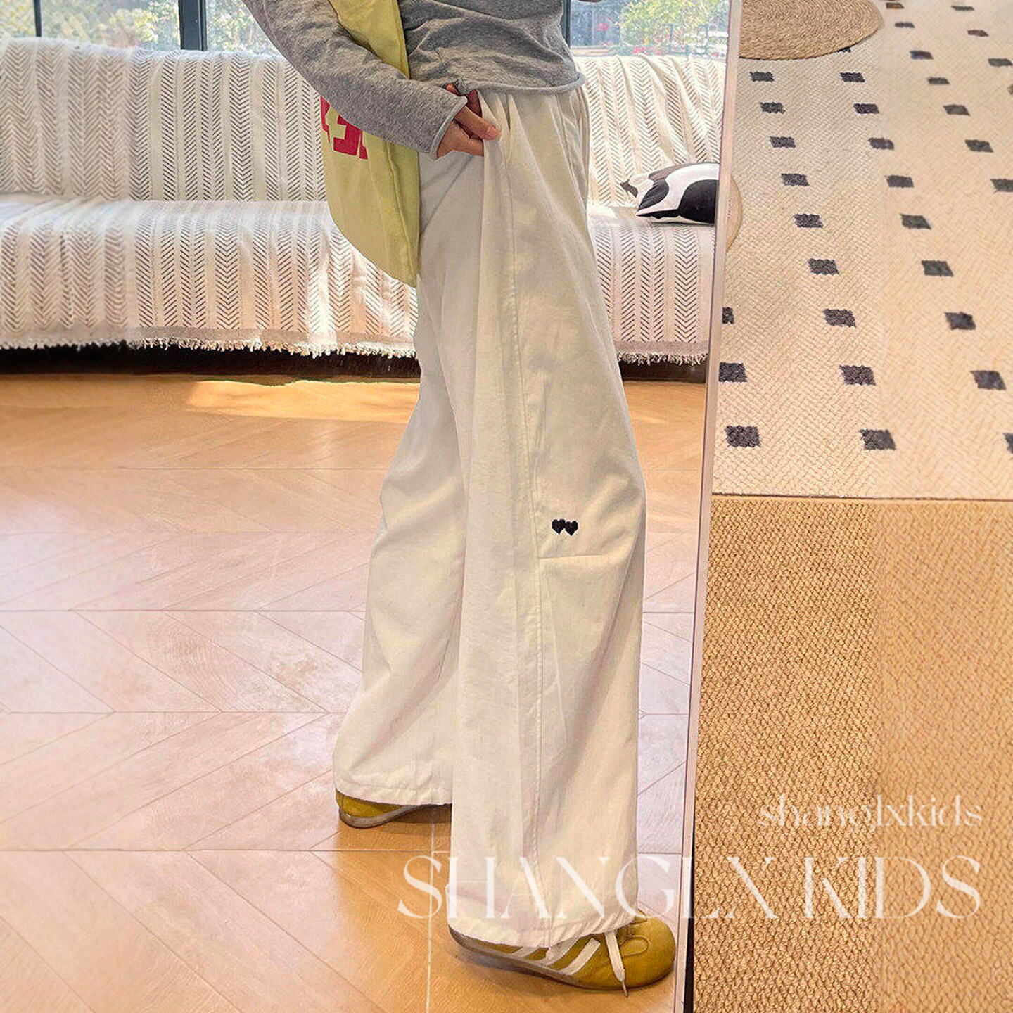 初中生女士裤子女童夏薄款2026新款今年流行爆款夏天冰丝速干夏季 - 实物图