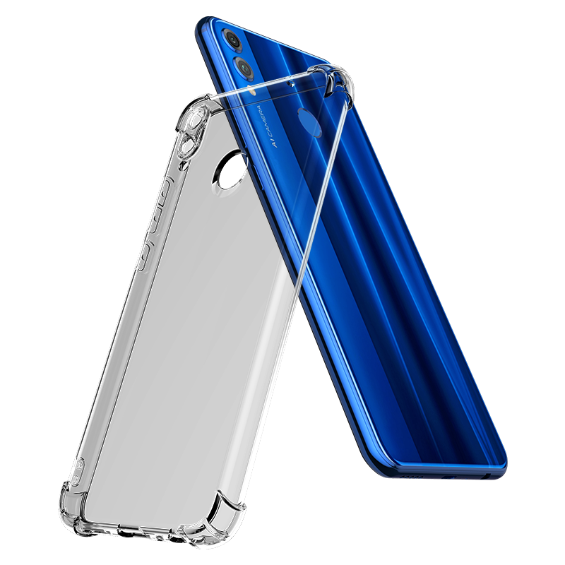 云曼丰适用华为荣耀8x手机壳honor8x透明x8硅胶八叉软壳jsn一al00a全包alooa/jsnal00a保护套h0nor防摔honer