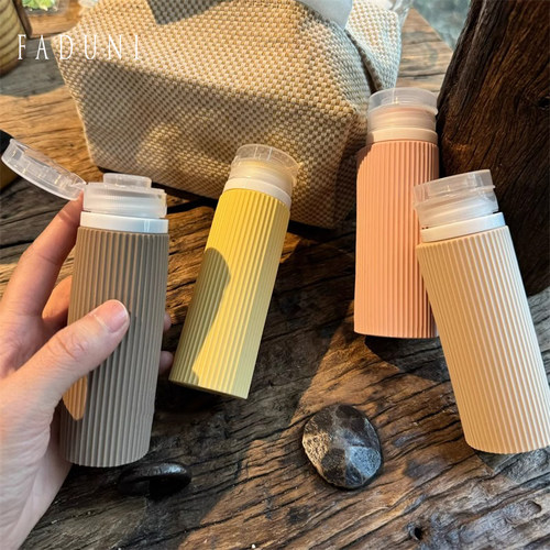 硅胶旅行分装瓶便携洗漱洗发水护发素沐浴露纯色按压式小样分装瓶