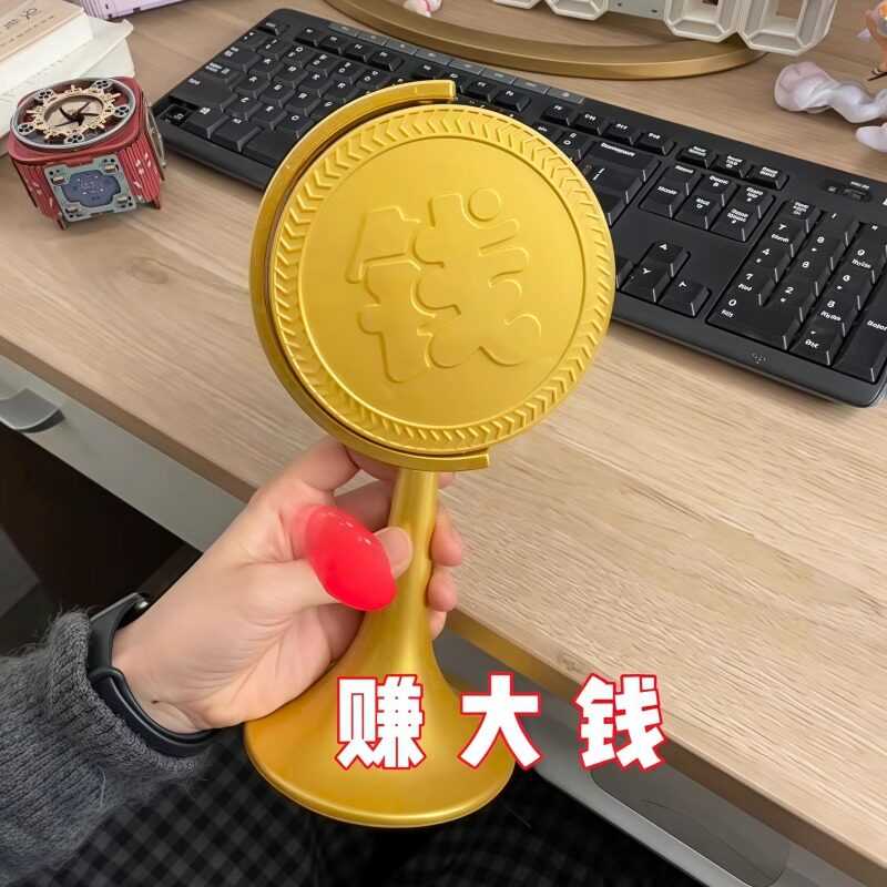 2026新马年款赚大钱摆件金钱转万向旋转办公解压玩具创意礼物摆件