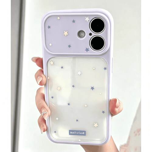 蓝白星星适用苹果17/16promax双色秒变手机壳iPhone15pro个性简约14Pro小众创意13pro全包12防摔11男女保护套