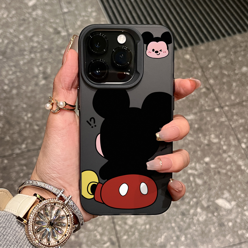 小红书同款背对米奇苹果手机壳