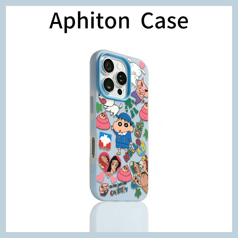 可爱校服小新适用苹果16promax果冻肤感二合一手机壳iPhone14/13肤感创意12/11华为P70vivo小米15PROoppo保护