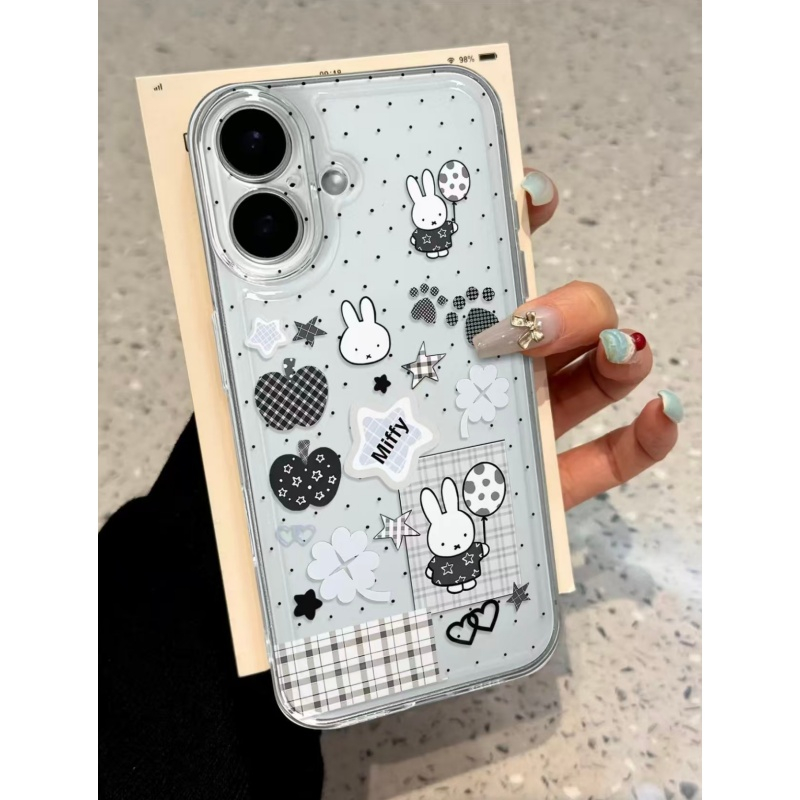 黑苹果小兔适用苹果17promax太空手机壳透明iPhone16/15/14/13pro/11华为P70vivo小米17/15prooppo硅胶保护套