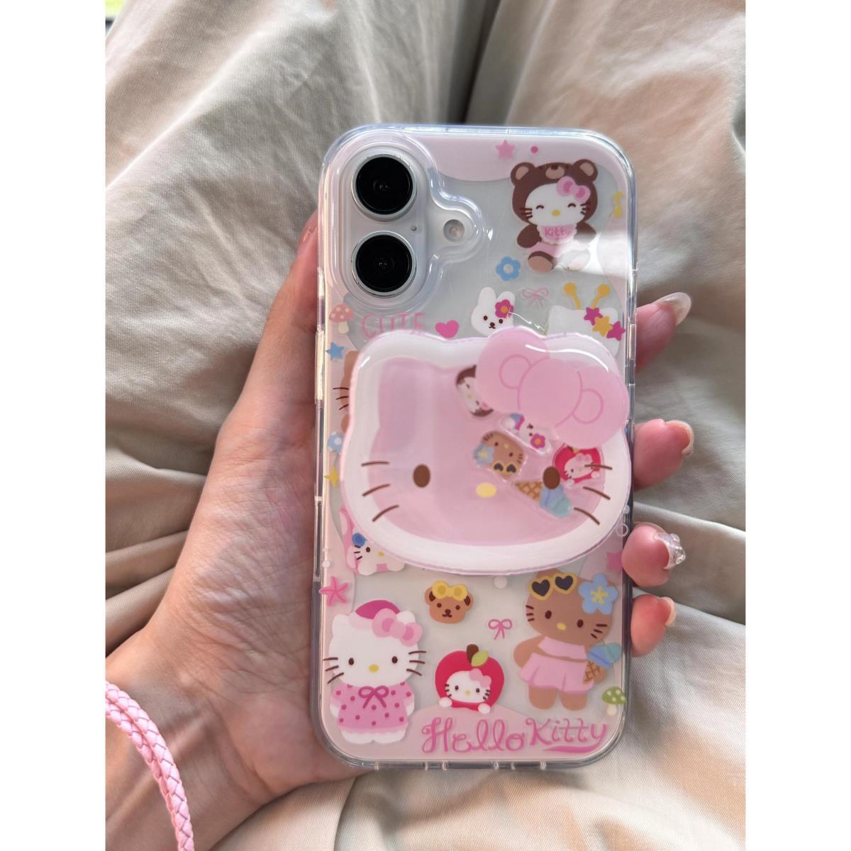 kitty合集支架适用苹果17promax高透透明手机壳iPhone16pro/14plus/13/12/11/华为P70vivo小米15/14oppo防摔