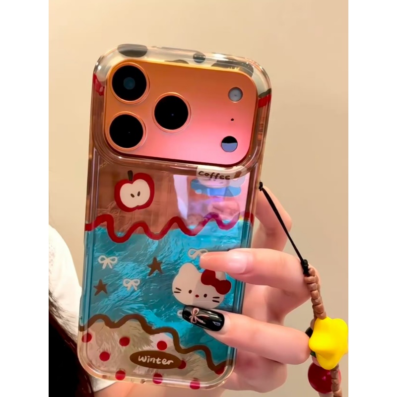 早秋拼接苹果kt适用苹果17promax冰川手机壳iPhone16新款15全包防摔12/11华为P70vivo小米15PROoppo防摔保护