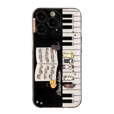 创意钢琴猫咪苹果手机壳