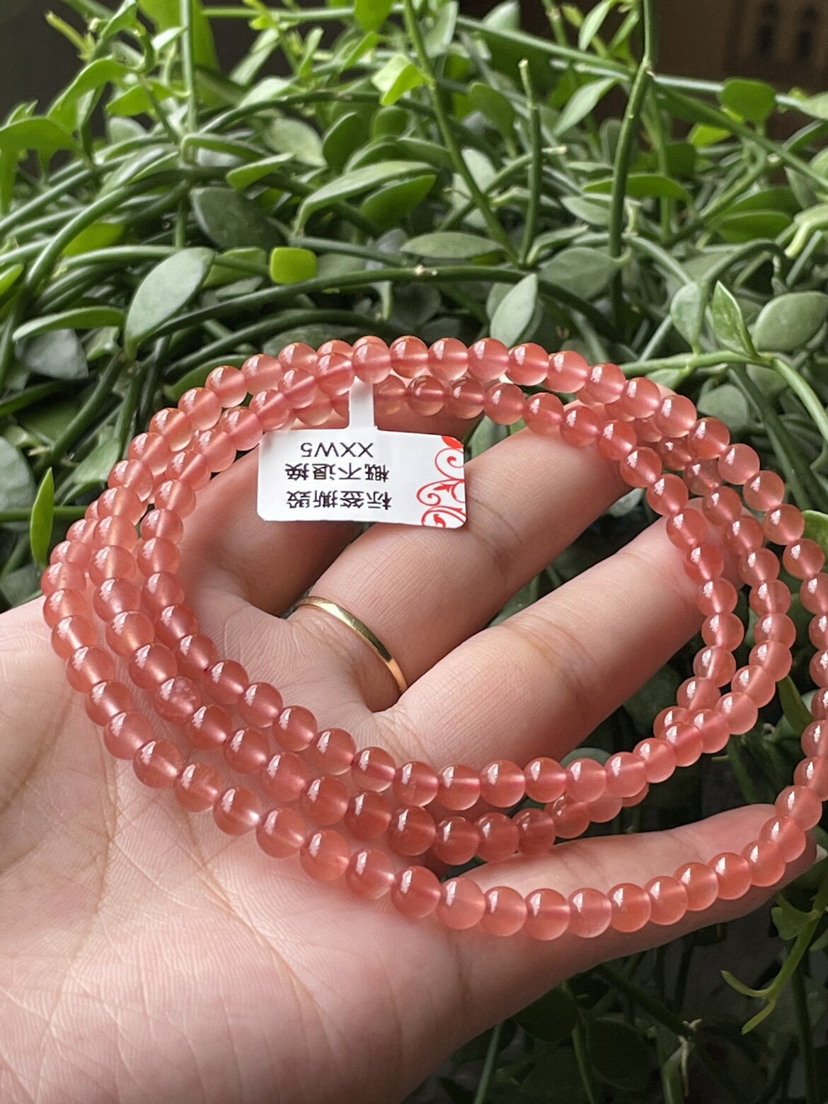 정통 남홍 마노 바오산 아이스 레드 벚꽃 핑크 싱글 서클 멀티 서클 팔찌 슈퍼 로맨틱 한 일과 한 그림