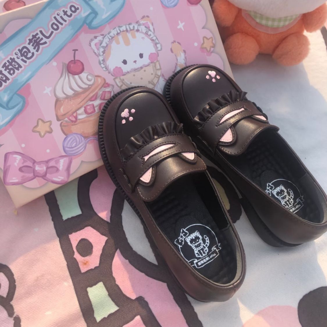 日系可爱小猫玛丽珍小皮鞋