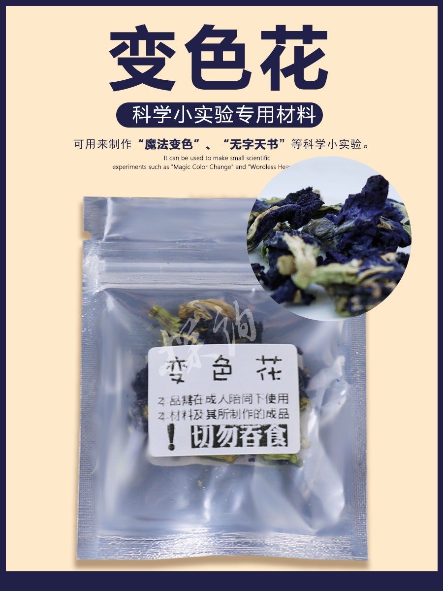 探询实验变色花儿童趣味科学材料男女小孩益智diy幼儿园stem早教