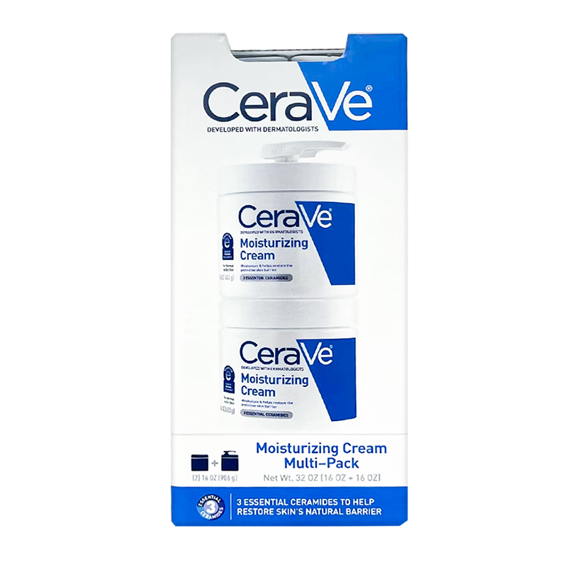 保税 美国美版CeraVe适乐肤面霜453ml*2瓶装保湿修复滋润身体乳