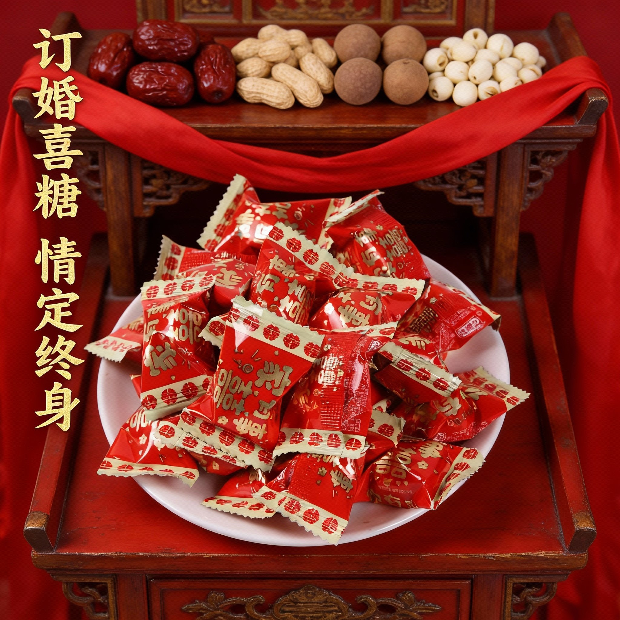 家有喜事订婚结婚专用喜糖批发乔迁宝宝生日宴过寿散装婚庆糖果