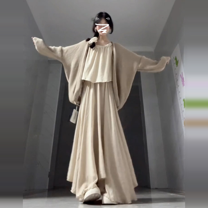 2024新款早秋小个子气质搭配一整套连衣裙子女装秋冬韩系三件套装